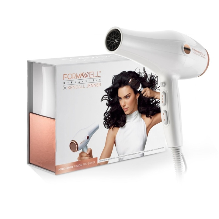 Formawell Beauty x Kendall Jenner Ionic Gold Fusion Pro Dryer i gruppen SKØNHED & HELSE / Hår og styling / Styling værktøjer / Hårtørrere hos TP E-commerce Nordic AB (A10914)