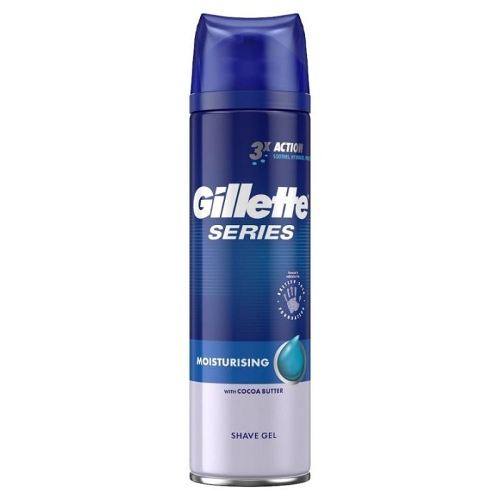 Gillette Series Moisturising Shave Gel 200ml i gruppen SKØNHED & HELSE / Hår og styling / Barbering og trimning / Barberskraber og tilbehør hos TP E-commerce Nordic AB (A10927)