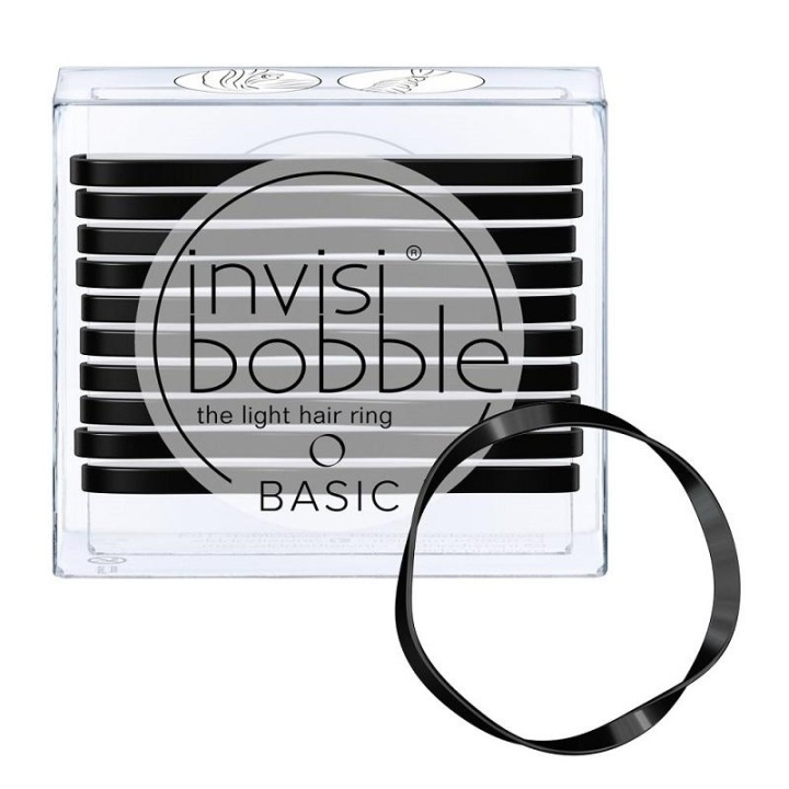 Invisibobble Basic True Black 10pcs i gruppen SKØNHED & HELSE / Hår og styling / Hårtilbehør hos TP E-commerce Nordic AB (A11067)