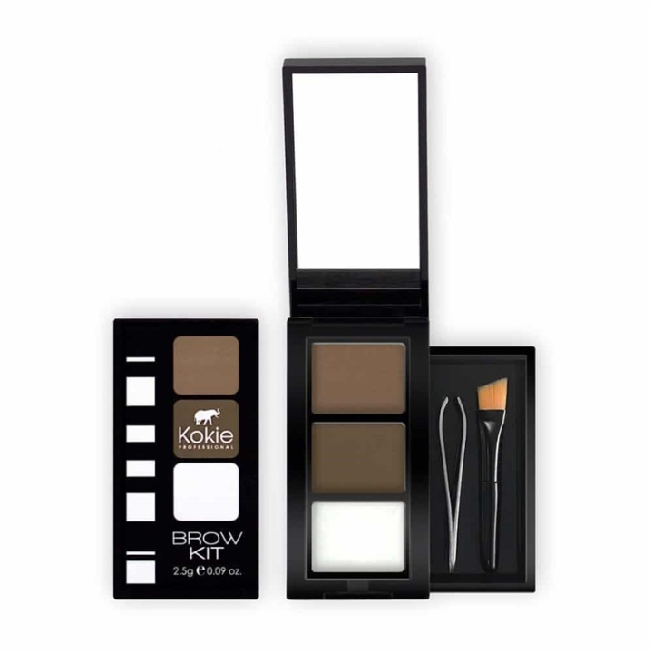 Kokie Eyebrow Kit - Brunette i gruppen SKØNHED & HELSE / Makeup / Øjne og øjenbryn / Øjenbryn kit hos TP E-commerce Nordic AB (A11255)