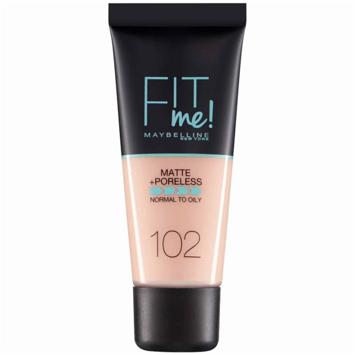 Maybelline Fit Me Matte + Poreless Foundation - 102 Fair Ivory i gruppen SKØNHED & HELSE / Makeup / Makeup ansigt / Foundation hos TP E-commerce Nordic AB (A12135)