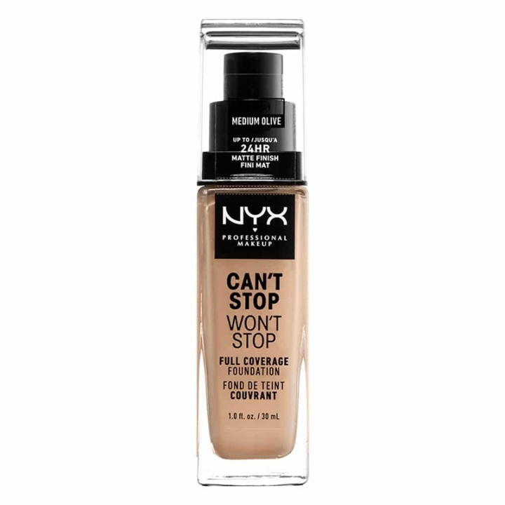 NYX PROF. MAKEUP Cant Stop Wont Stop Foundation - Medium Olive i gruppen SKØNHED & HELSE / Makeup / Makeup ansigt / Foundation hos TP E-commerce Nordic AB (A12422)