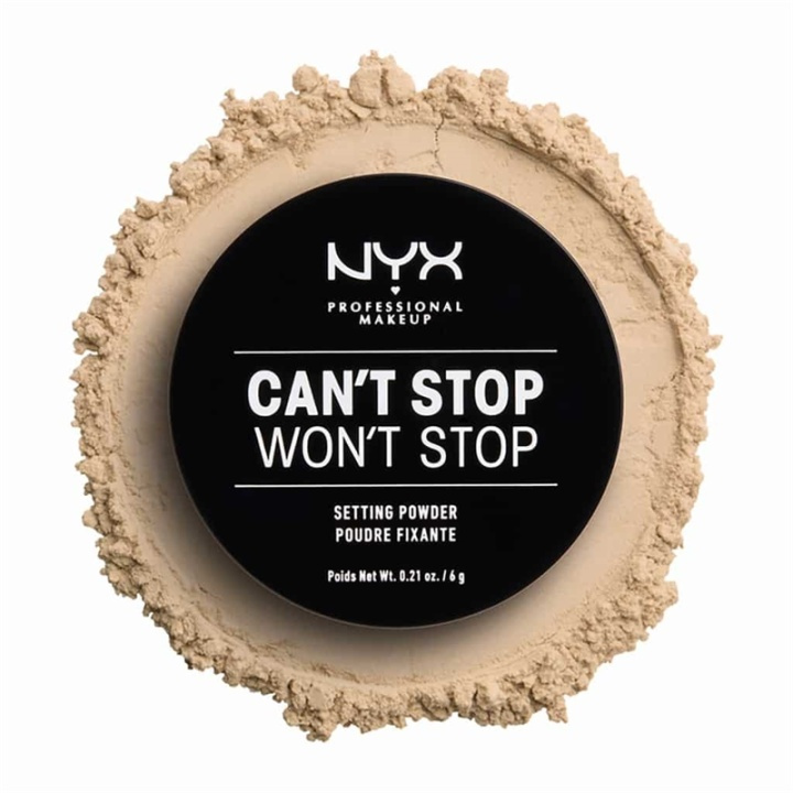 NYX PROF. MAKEUP Cant Stop Wont Stop Setting Powder - Light/Medium i gruppen SKØNHED & HELSE / Makeup / Makeup ansigt / Pudder hos TP E-commerce Nordic AB (A12441)
