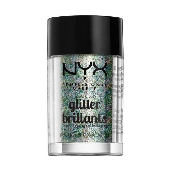 NYX PROF. MAKEUP Face & Body Glitter - 06 Crystal 2,5g i gruppen SKØNHED & HELSE / Makeup / Makeup ansigt / Glitter hos TP E-commerce Nordic AB (A12454)