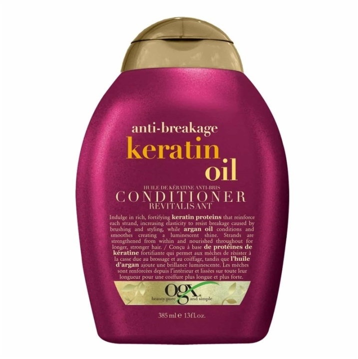 OGX Anti Breakage Keratin Oil Conditioner 385ml i gruppen SKØNHED & HELSE / Hår og styling / Hårpleje / Balsam hos TP E-commerce Nordic AB (A12603)