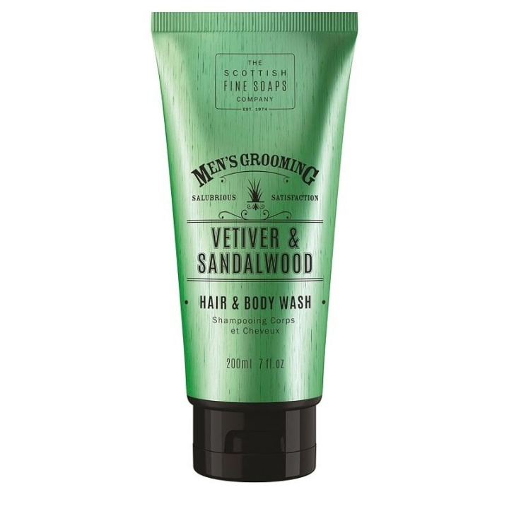 Scottish Fine Soaps Vetiver & Sandalwood Hair & Body Wash 200ml i gruppen SKØNHED & HELSE / Gaveæske / Gaveæske til ham hos TP E-commerce Nordic AB (A13078)