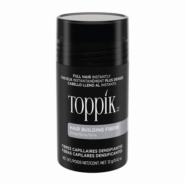 Toppik Hair Building Fibers Regular 12g - Gray i gruppen SKØNHED & HELSE / Hår og styling / Hår styling / Volumen pulver hos TP E-commerce Nordic AB (A13105)