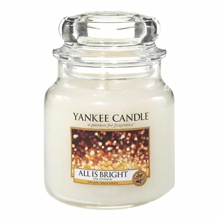 Yankee Candle Classic Medium Jar All is Bright 411g i gruppen SKØNHED & HELSE / Duft & Parfume / Øvrig duft / Duftlys hos TP E-commerce Nordic AB (A13275)