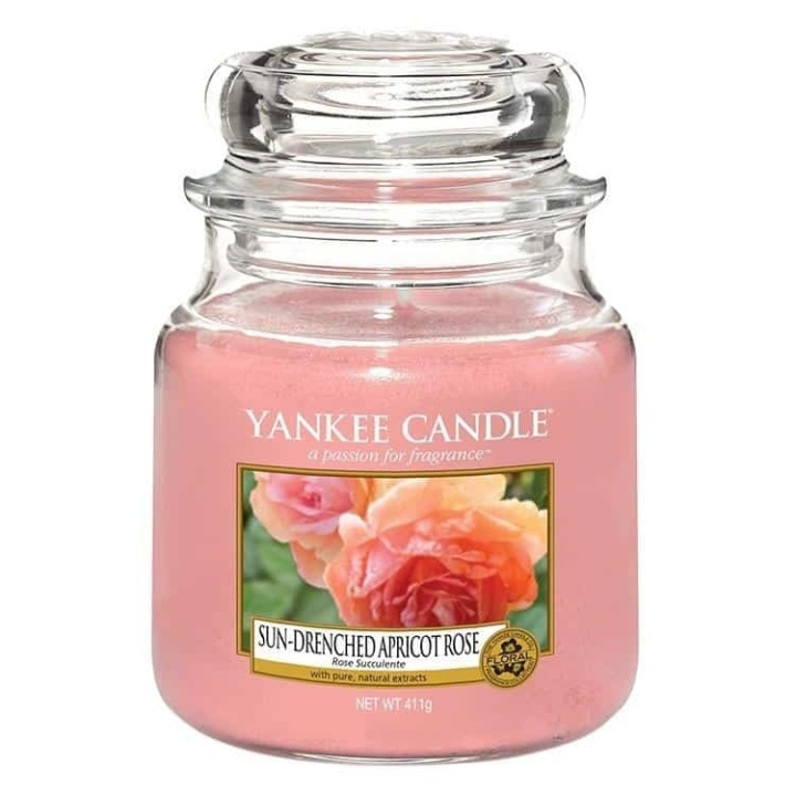 Yankee Candle Classic Medium Jar Sun-Drenched Apricot Rose 411g i gruppen SKØNHED & HELSE / Duft & Parfume / Øvrig duft / Duftlys hos TP E-commerce Nordic AB (A13290)