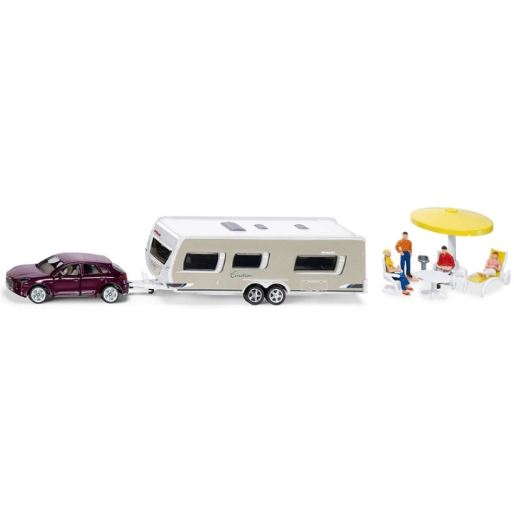 SIKU Personbil med husvagn 1:55 i gruppen LEGETØJ, BØRN & BABY / Legetøj / Legetøjsbiler hos TP E-commerce Nordic AB (A13579)