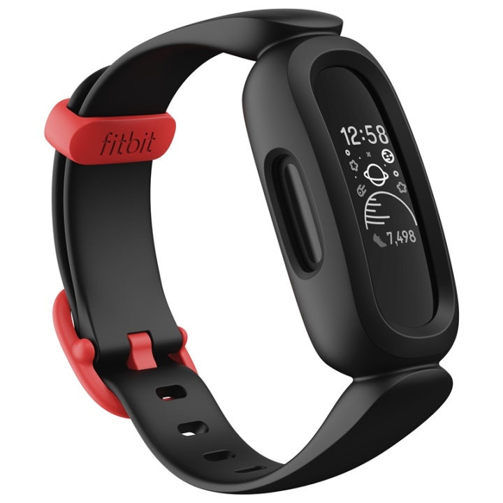 Fitbit Ace 3, Black/Red i gruppen SPORT, FRITID & HOBBY / Smartwatch & Aktivitetsmåler / Aktivitetsarmbånd hos TP E-commerce Nordic AB (A13647)