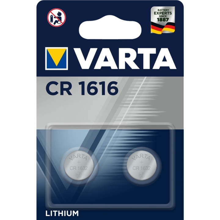 Varta CR1616 3V litium-knapcellebatteri i gruppen HJEMMEELEKTRONIK / Batterier og opladere / Batterier / Knapcelle hos TP E-commerce Nordic AB (A13885)