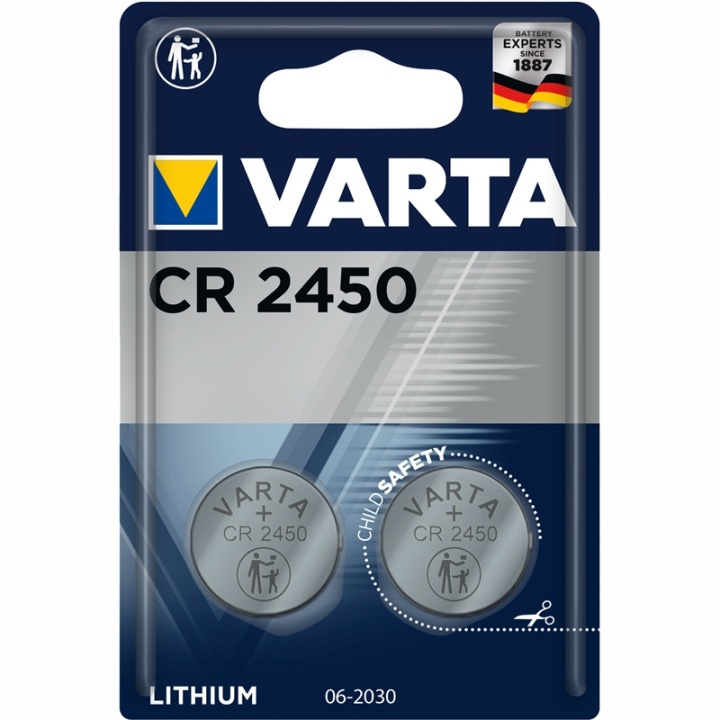 Varta CR2450 3V litium-knapcellebatteri i gruppen HJEMMEELEKTRONIK / Batterier og opladere / Batterier / Knapcelle hos TP E-commerce Nordic AB (A13893)