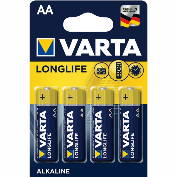 Varta Longlife AA / LR6 Batteri 4-pa i gruppen HJEMMEELEKTRONIK / Batterier og opladere / Batterier / AA hos TP E-commerce Nordic AB (A13900)