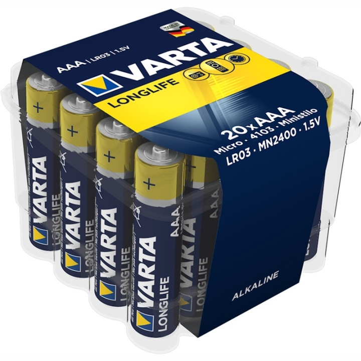 Varta Longlife AAA / LR03 Batteri 20 i gruppen HJEMMEELEKTRONIK / Batterier og opladere / Batterier / AAA hos TP E-commerce Nordic AB (A13902)
