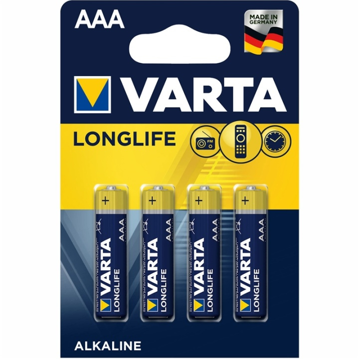 Varta Longlife AAA / LR03 Batteri 4- i gruppen HJEMMEELEKTRONIK / Batterier og opladere / Batterier / AAA hos TP E-commerce Nordic AB (A13903)