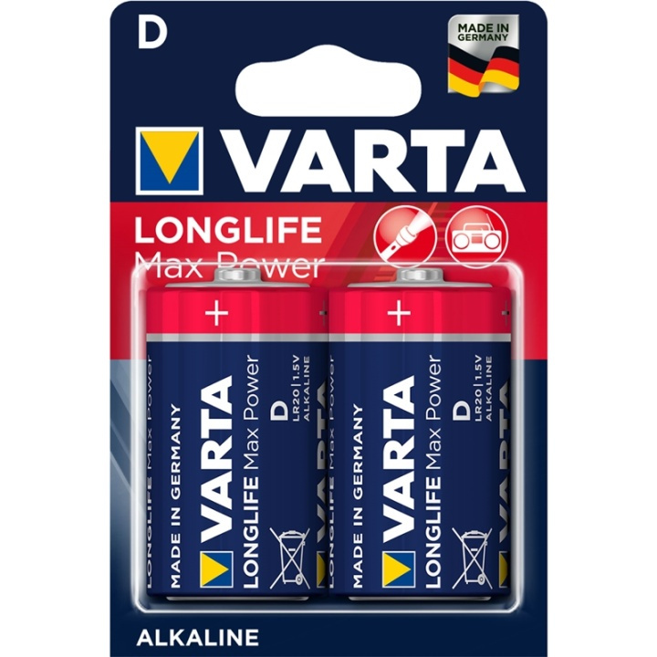 Varta Longlife Max Power D / LR20 Ba i gruppen HJEMMEELEKTRONIK / Batterier og opladere / Batterier / Andet hos TP E-commerce Nordic AB (A13910)