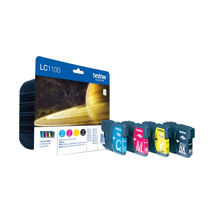 Brother LC-1100VALBPDR bläckpatroner 4 styck Original Svart, Cyan, Magenta, Gul i gruppen COMPUTERTILBEHØR / Printere og tilbehør / Blæk og toner / Blækpatroner / Brother hos TP E-commerce Nordic AB (A13957)