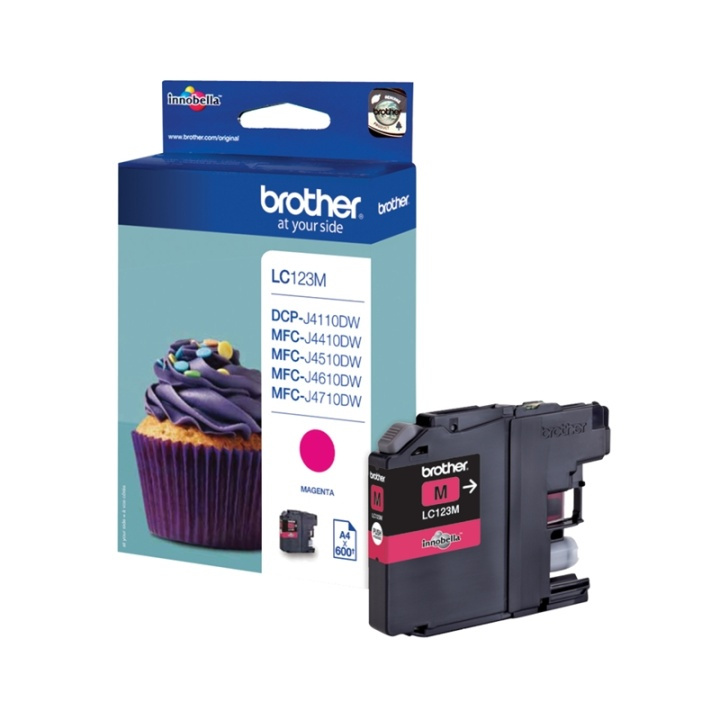 Brother LC-123M bläckpatroner 1 styck Original Hög (XL) avkastning Magenta i gruppen COMPUTERTILBEHØR / Printere og tilbehør / Blæk og toner / Blækpatroner / Brother hos TP E-commerce Nordic AB (A13971)