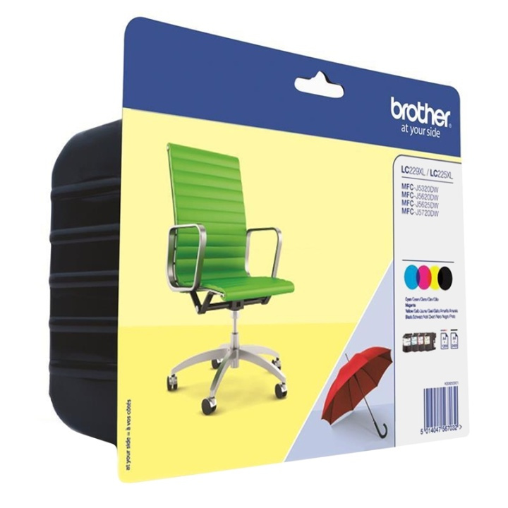 Brother LC-229XLVALBP bläckpatroner 1 styck Original Svart, Cyan, Magenta, Gul i gruppen COMPUTERTILBEHØR / Printere og tilbehør / Blæk og toner / Blækpatroner / Brother hos TP E-commerce Nordic AB (A14002)