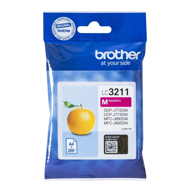 Brother LC-3211M bläckpatroner Original Standardavkastning Magenta i gruppen COMPUTERTILBEHØR / Printere og tilbehør / Blæk og toner / Blækpatroner / Brother hos TP E-commerce Nordic AB (A14009)