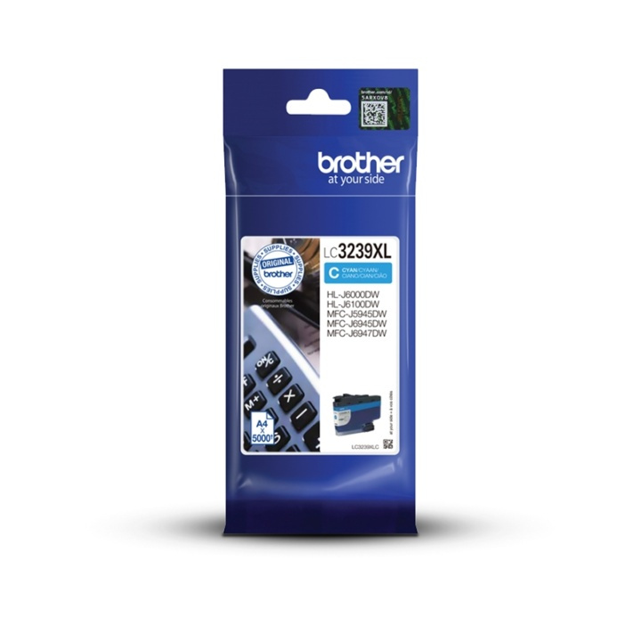 Brother LC-3239XLC bläckpatroner 1 styck Original Hög (XL) avkastning Cyan i gruppen COMPUTERTILBEHØR / Printere og tilbehør / Blæk og toner / Blækpatroner / Brother hos TP E-commerce Nordic AB (A14030)