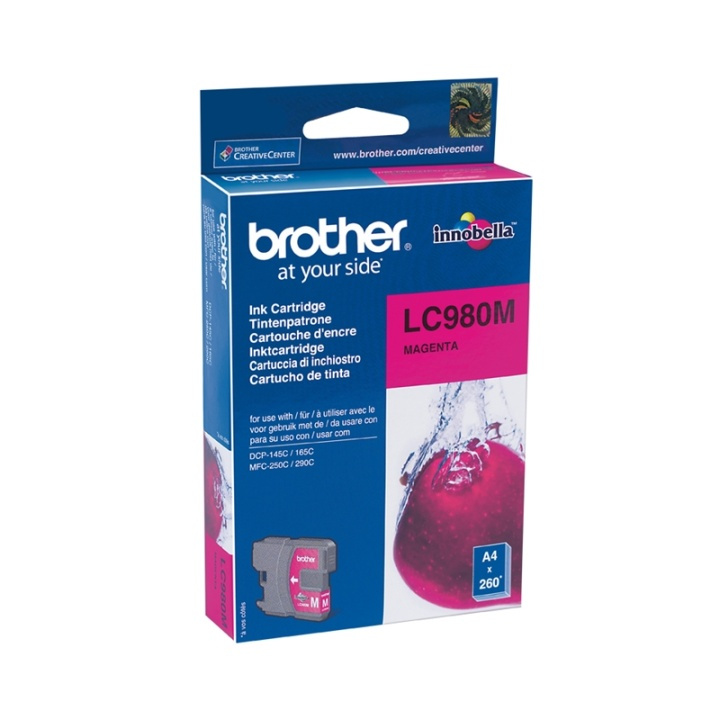 Brother LC-980M bläckpatroner 1 styck Original Magenta i gruppen COMPUTERTILBEHØR / Printere og tilbehør / Blæk og toner / Blækpatroner / Brother hos TP E-commerce Nordic AB (A14041)