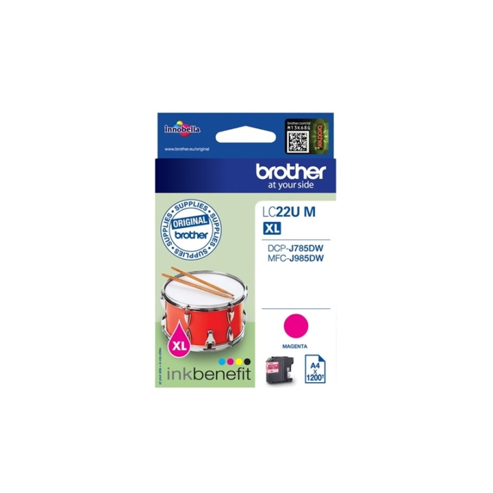 Brother LC-22UM bläckpatroner Original Hög (XL) avkastning Magenta i gruppen COMPUTERTILBEHØR / Printere og tilbehør / Blæk og toner / Blækpatroner / Brother hos TP E-commerce Nordic AB (A14050)