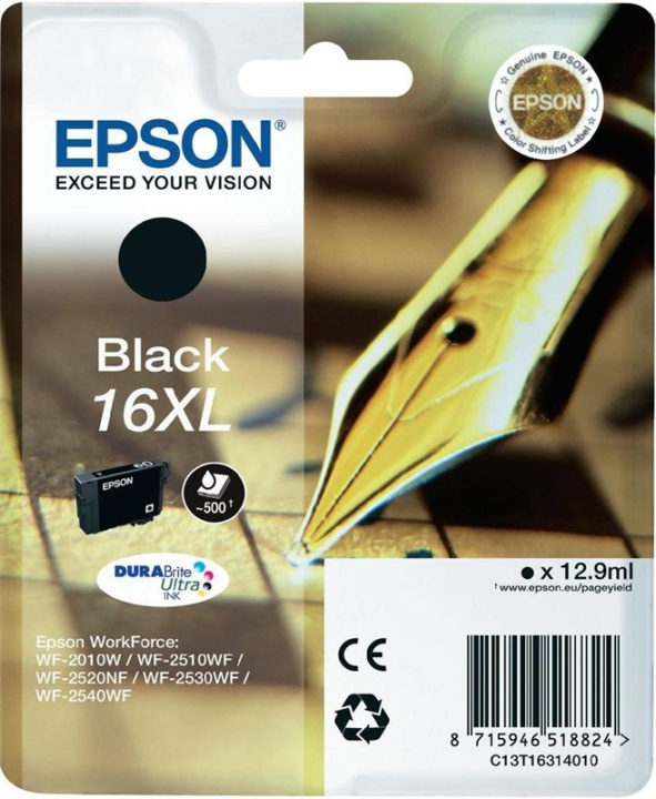 Epson Pen and crossword Singlepack Black 16XL DURABrite Ultra Ink i gruppen COMPUTERTILBEHØR / Printere og tilbehør / Blæk og toner / Blækpatroner / Epson hos TP E-commerce Nordic AB (A14061)