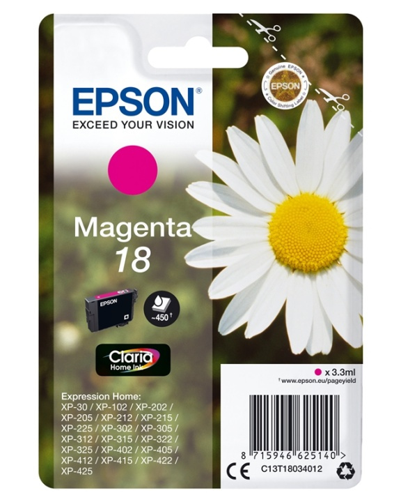 Epson Daisy Enpack magenta 18 Claria Home-bläck i gruppen COMPUTERTILBEHØR / Printere og tilbehør / Blæk og toner / Blækpatroner / Epson hos TP E-commerce Nordic AB (A14064)