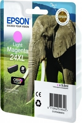 Epson Elephant Singlepack Light Magenta 24XL Claria Photo HD Ink i gruppen COMPUTERTILBEHØR / Printere og tilbehør / Blæk og toner / Blækpatroner / Epson hos TP E-commerce Nordic AB (A14073)