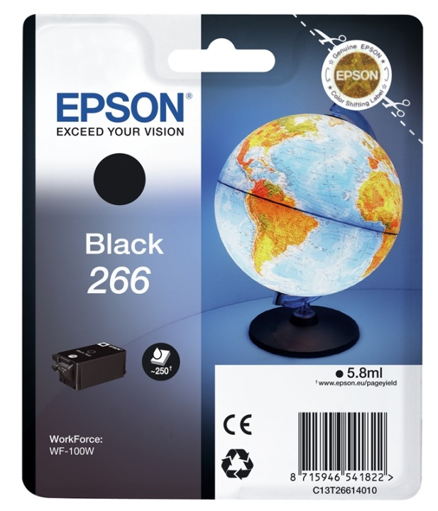 Epson Globe Singlepack Black 266 ink cartridge i gruppen COMPUTERTILBEHØR / Printere og tilbehør / Blæk og toner / Blækpatroner / Epson hos TP E-commerce Nordic AB (A14076)