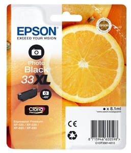 Epson Oranges C13T33614010 bläckpatroner 1 styck Original Fotosvart i gruppen COMPUTERTILBEHØR / Printere og tilbehør / Blæk og toner / Blækpatroner / Epson hos TP E-commerce Nordic AB (A14100)