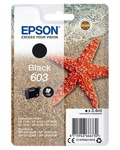 Epson Singlepack Black 603 Ink i gruppen COMPUTERTILBEHØR / Printere og tilbehør / Blæk og toner / Blækpatroner / Epson hos TP E-commerce Nordic AB (A14124)