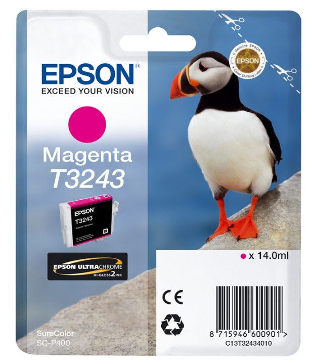 Epson T3243 Magenta i gruppen COMPUTERTILBEHØR / Printere og tilbehør / Blæk og toner / Blækpatroner / Epson hos TP E-commerce Nordic AB (A14144)