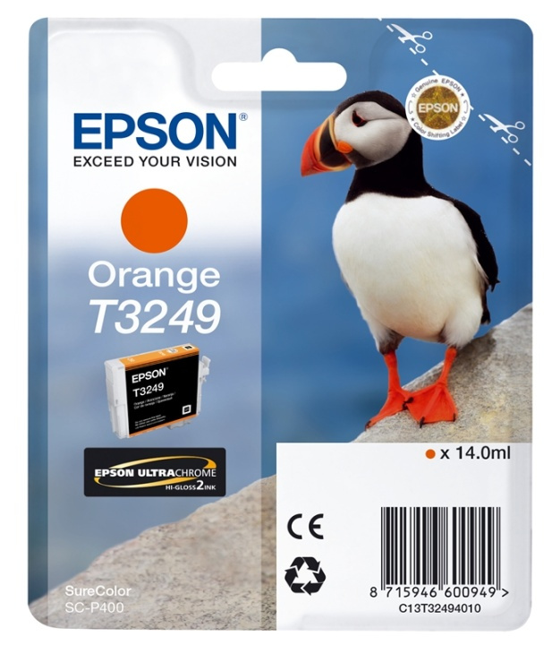 Epson T3249 Orange i gruppen COMPUTERTILBEHØR / Printere og tilbehør / Blæk og toner / Blækpatroner / Epson hos TP E-commerce Nordic AB (A14147)