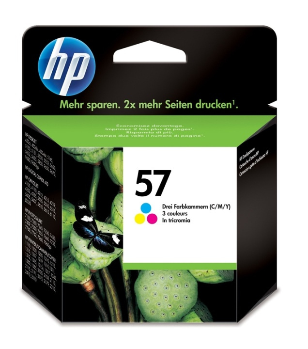 HP 57 CMY bläckpatroner 1 styck Original Cyan, Magenta, Gul i gruppen COMPUTERTILBEHØR / Printere og tilbehør / Blæk og toner / Blækpatroner / HP hos TP E-commerce Nordic AB (A14175)