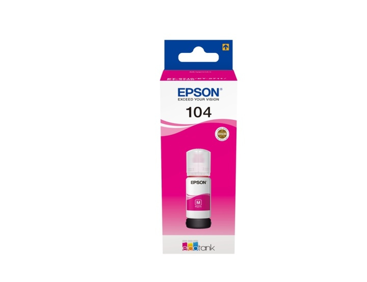 Epson 104 EcoTank Magenta ink bottle i gruppen COMPUTERTILBEHØR / Printere og tilbehør / Blæk og toner / Blækpatroner / Epson hos TP E-commerce Nordic AB (A14247)