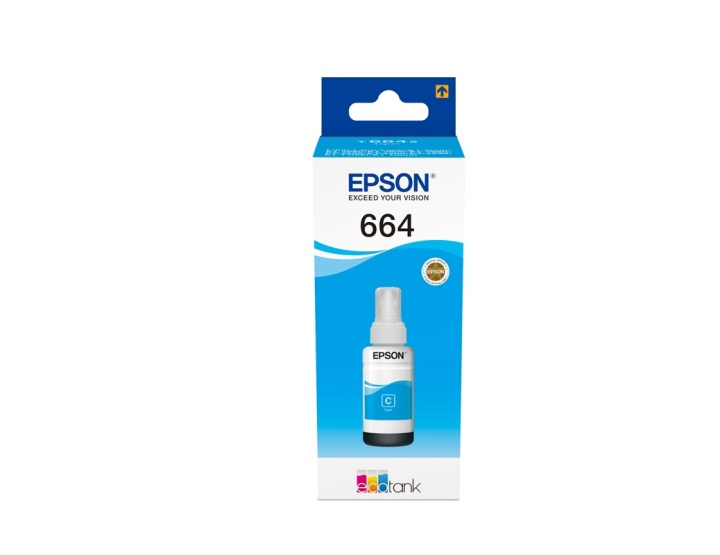 Epson 664 Ecotank Cyan ink bottle (70ml) i gruppen COMPUTERTILBEHØR / Printere og tilbehør / Blæk og toner / Blækpatroner / Epson hos TP E-commerce Nordic AB (A14250)