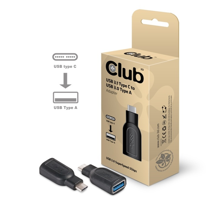 CLUB3D USB 3.1 Type C to USB 3.0 Adapter i gruppen COMPUTERTILBEHØR / Kabler og adaptere / USB / USB-A / Adaptere hos TP E-commerce Nordic AB (A14283)
