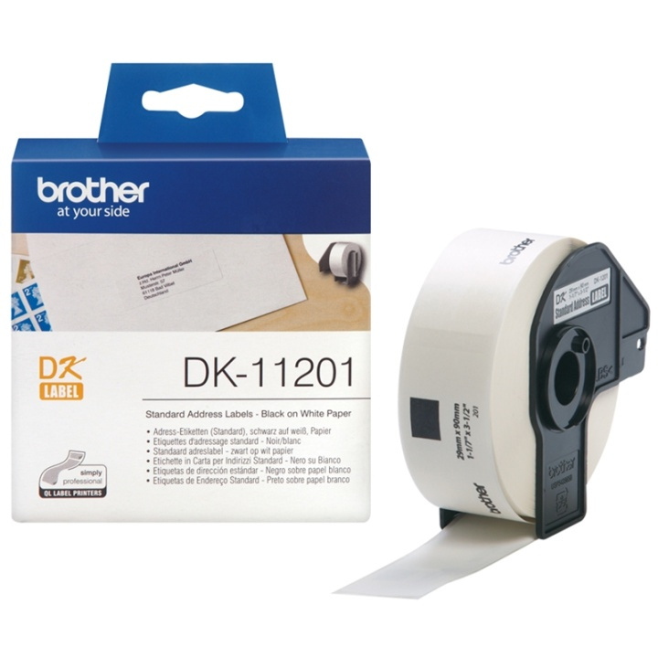 Brother DK-11201 etikett-tejp Svart på vitt i gruppen COMPUTERTILBEHØR / Printere og tilbehør / Printere / Labelmaskiner og tilbehør / Etiketter hos TP E-commerce Nordic AB (A14652)