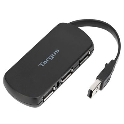 Targus ACH114EU gränssnittshubbar USB 2.0 480 Mbit/s Svart i gruppen COMPUTERTILBEHØR / Computer Tilbehør / USB-hubs hos TP E-commerce Nordic AB (A14779)