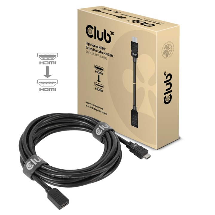 CLUB3D CAC-1325 HDMI-kabel 5 m HDMI Typ A (standard) Svart i gruppen HJEMMEELEKTRONIK / Kabler og adaptere / HDMI / Kabler hos TP E-commerce Nordic AB (A14792)