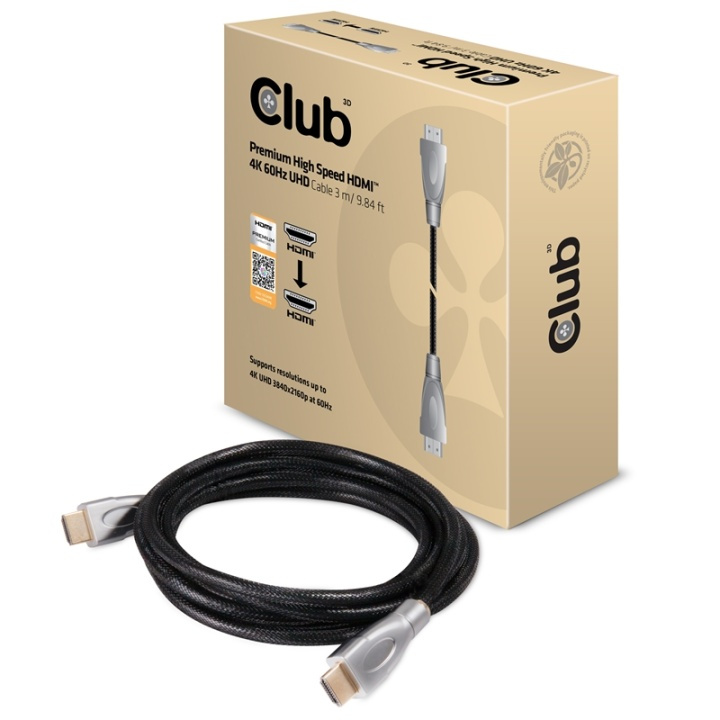 CLUB3D HDMI 2.0 Cable 3Meter UHD 4K/60Hz 18Gbps Certified Premium High Speed i gruppen HJEMMEELEKTRONIK / Kabler og adaptere / HDMI / Kabler hos TP E-commerce Nordic AB (A14797)