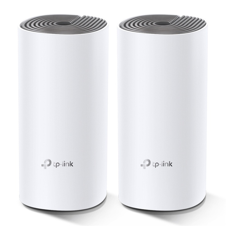 TP-LINK Deco E4 (2-pack) Dual-band (2,4 GHz / 5 GHz) Wi-Fi 5 (802.11ac) Vit, Grå i gruppen COMPUTERTILBEHØR / Netværk / Routere hos TP E-commerce Nordic AB (A15029)