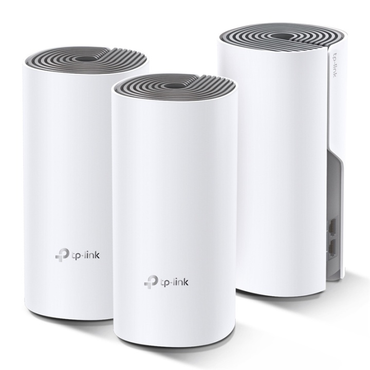 TP-LINK Deco E4 (3-pack) Dual-band (2,4 GHz / 5 GHz) Wi-Fi 5 (802.11ac) Vit, Grå i gruppen COMPUTERTILBEHØR / Netværk / Routere hos TP E-commerce Nordic AB (A15030)