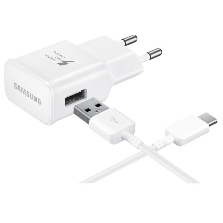 Samsung EP-TA20 Vit inomhus i gruppen SMARTPHONES & TABLETS / Opladere og kabler / Vægoplader / Vægoplader USB hos TP E-commerce Nordic AB (A15059)