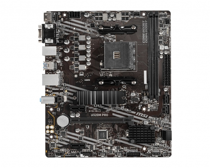 MSI A520M PRO moderkort AMD A520 Uttag AM4 micro ATX i gruppen COMPUTERTILBEHØR / Computerkomponenter / Bundkort hos TP E-commerce Nordic AB (A15169)
