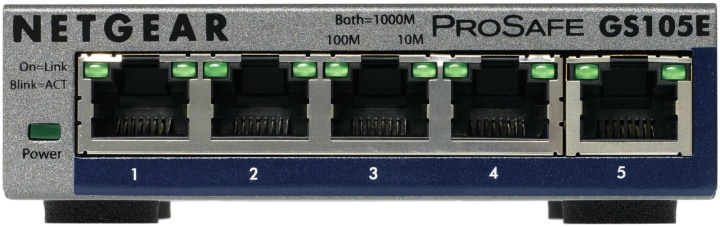 Netgear GS105E-200PES nätverksswitchar hanterad L2/L3 Gigabit Ethernet (10/100/1 i gruppen COMPUTERTILBEHØR / Netværk / Switches hos TP E-commerce Nordic AB (A15267)