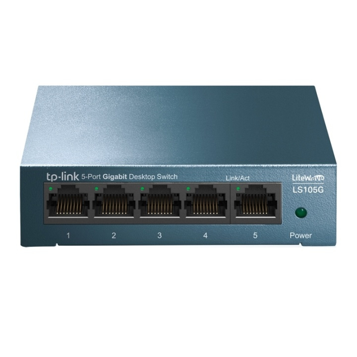 TP-LINK LS105G Ohanterad Gigabit Ethernet (10/100/1000) Blå i gruppen COMPUTERTILBEHØR / Netværk / Switches / 10/100/1000Mbps hos TP E-commerce Nordic AB (A15284)